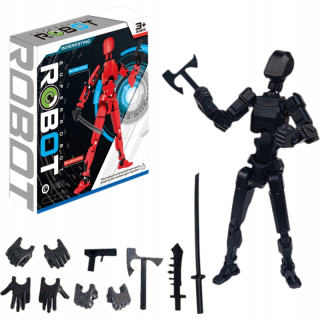 Viackĺbová akčná figúrka s pohyblivým robotom s potlačou 3D Toyslucky 13 TOY