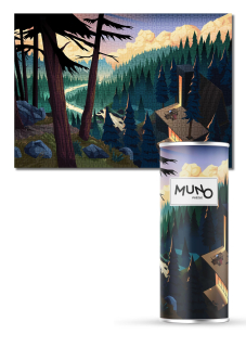 Muno Puzzle 2000 el "Forest Retreat" Michał Adamiec dekoratívna trubica