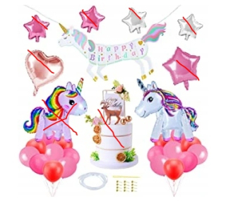 Balóny na párty - N2307 Balloons Happy B-Day Unicorn Veľký nápis