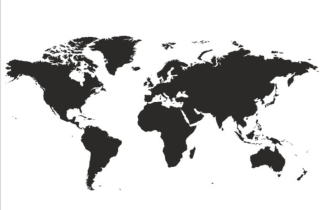 Detské samolepky na stenu - Nástenné Samolepka XXL World Map