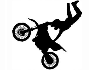 Detské samolepky na stenu - Wall Sticker Sport Motocykel Cross 100x100 cm