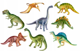 Detské samolepky na stenu - Dinosaur Dinosaur samolepky na stenu 8ks Eco