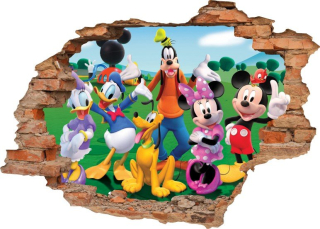 Detské samolepky na stenu - Samolepky na steny otvoru v stene Mickey Mouse 2