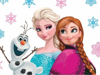 Detské samolepky na stenu - Samolepky na stenu Frozen Land of Ice Anna Elza XI