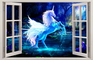Detské samolepky na stenu - Fantasy Wall Samolepky Unicorn 45 115x75 cm