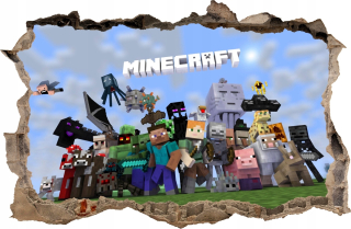 Detské samolepky na stenu - Minecraft 99 115x75 CM samolepky na stenu