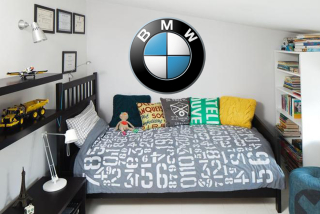 Detské samolepky na stenu - Samolepky na stenu BMW Audi Mercedes Autá 120 cm