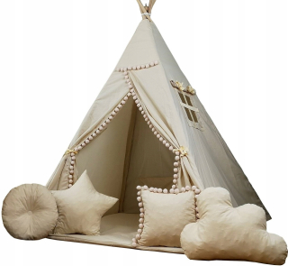 Detský stan - Teepee stan teepee základný 4 farby stabilizátor