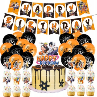Balóny na párty - Naruto narodeniny Dekorácie Balóniky sadu