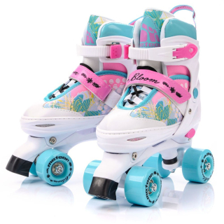 Kolieskové korčule Meteor Bloom White, Pink, Turquoise, veľkosti 39-42