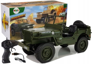 Auto na diaľkové ovládanie - ND24_7196 Auto Diaľkovo ovládané Jeep 1:10 Green