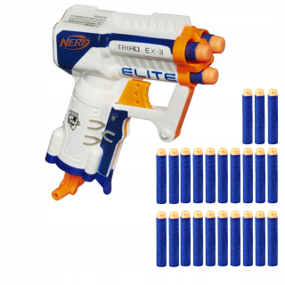 Pištoľ pre deti - Nerf Elitná Spúšťač trojica Ex-3 + 20x Šípky