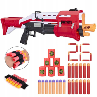 Detská zbraň - NERF fortným TS SHOTGUN + MEGA šípky + add-ons