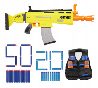 Pištoľ pre deti - Nerf Fortnite Scar Ar-L RS Reeller + príslušenstvo