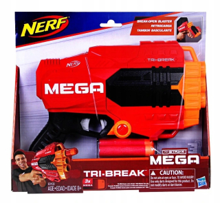 Pištoľ pre deti - Nerf N-strike Mega Tri-Break E0103 P4 Hasbro