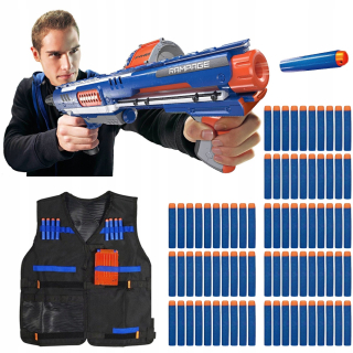 Detská zbraň - RAMPAGE NERF + VEST + ŠÍPKY
