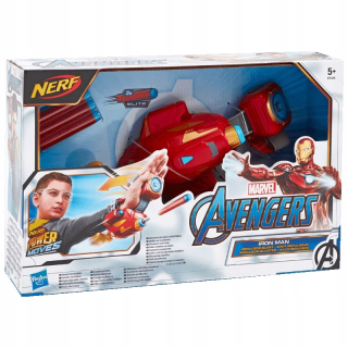 Pištoľ pre deti - Nerf Power Presunie Marvel Avengers Iron Man rukavice