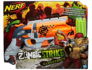 Pištoľ pre deti - Nerf Zombie Strike Hammershot Gun Hasbro