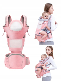 Ergonomický detský nosič s bedrovým pásom Goldstart E001, ružový
