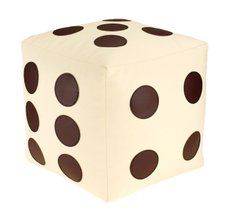 Detský sedací vak - pufa - NOVINKA! Cube pouf s okami pre deti, HIT-35cm