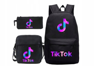 Aktovka, školská taška - NOVÝ BACKPACK SET CASE CASE BAG TIK TOK