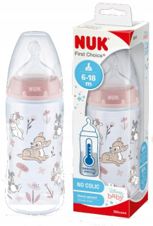 NUK fľaša FC+ Disney BAMBI 300ml. cumlík 6-18m
