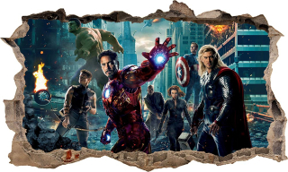 Detské samolepky na stenu - 3D nálepka Avengers plagát xxxxxxxl 166 cm x 100 cm