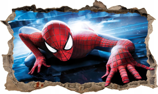 Detské samolepky na stenu - Nálepka plagát Spiderman 3D XXXXXXXL 166 X 100 cm
