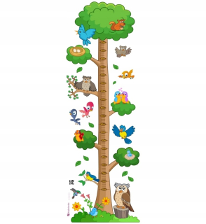 Meter na meranie výšky detí - Nálepka pre deti - Growth kopček - Forest