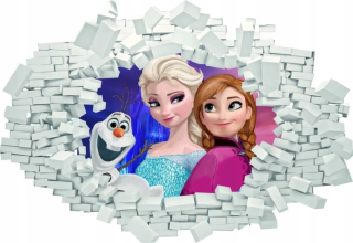Detské samolepky na stenu - Wall Sticker Frozen Land of Ice 130x90 Elsa