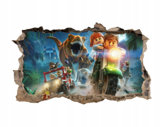 Detské samolepky na stenu - Lego Jurassic World Wall Sticker Diera