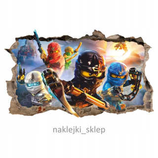 Detské samolepky na stenu - Nástenná nálepka Lego Ninjago Hole Podpora D27
