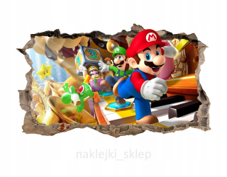 Detské samolepky na stenu - Samolepka na stenu MARIO BROS nástenný otvor D13