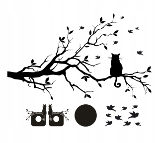 Detské samolepky na stenu - Wall Sticker - Magické Cat