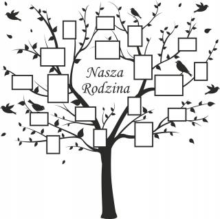 Detské samolepky na stenu - Wall Sticker Tree 286 foto rámčeky 180cm