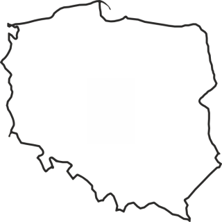 Detské samolepky na stenu - Wall Sticker Mapa Poľska osnovy 120x120cm
