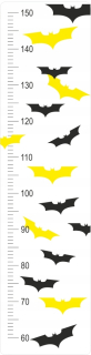 Meter na meranie výšky detí - Nálepka Sticker Ground Scoop Batman Bat