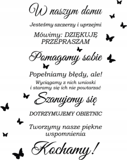 Detské samolepky na stenu - Wall Sticker v našom dome 120x60 NR129