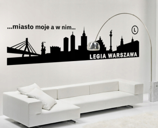 Detské samolepky na stenu - Wall samolepka, Legia Varšava, Panorama 160cm
