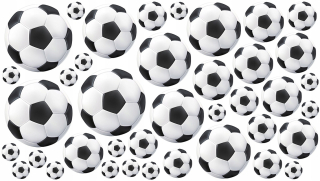Detské samolepky na stenu - Samolepka na stenu FUTBALY futbal 81 dielov!