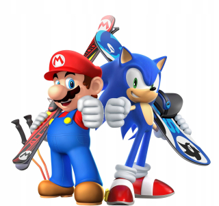 Detské samolepky na stenu - Lepiaca obraz na stenu Super Mario a Sonic