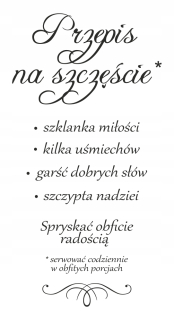 Detské samolepky na stenu - Nástenné nástenné recept QUOTE FORTUNETRY