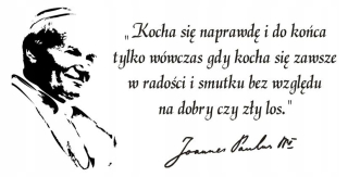 Detské samolepky na stenu - Nálepka s citáciou pápeža Jána Pavla II - 75