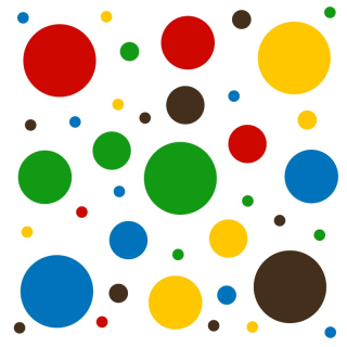 Detské samolepky na stenu - Nálepky Kruhy Peas Samolepiace Dots 495 ks