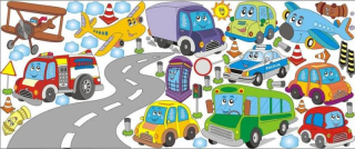 Detské samolepky na stenu - Nálepky XL Autá Vozidlá Cars