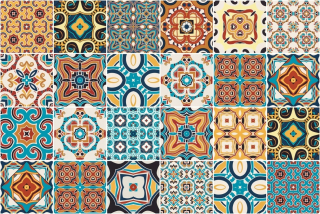 Detské samolepky na stenu - Nálepky na dlaždice kachľové schody 20x20cm