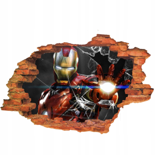 Detské samolepky na stenu - 3D samolepky na stenu Iron Man pre deti komických