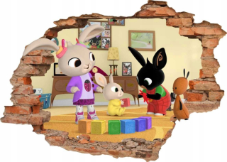Detské samolepky na stenu - 3D samolepky na stenu Bing Bing tale 100x70cm