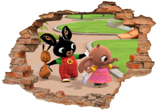 Detské samolepky na stenu - 3D samolepky na stenu Rabbit Bing rozprávka 160x110cm