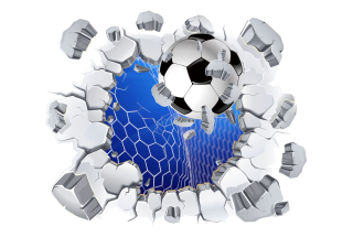 Detské samolepky na stenu - 3D samolepky na stenu 3D futbalová lopta 70 cm